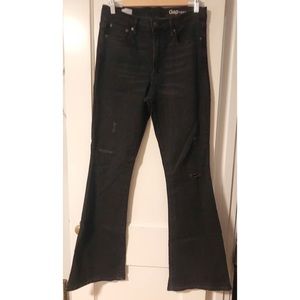 GAP skinny flare 31 R faded black higher waist
